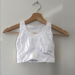Sweaty Betty White Fitted Crop Tank Bra